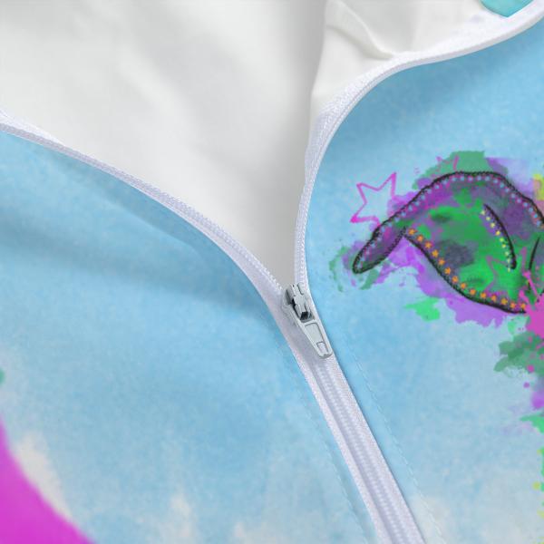 Leichte Regenjacke Fido – Popart Hundemotiv, 100 % Polyester, Unisex, Mix, Mischling, Zwergschnauzer, Schnauzer